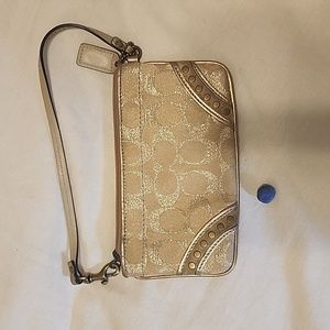Gold Coach wristlet